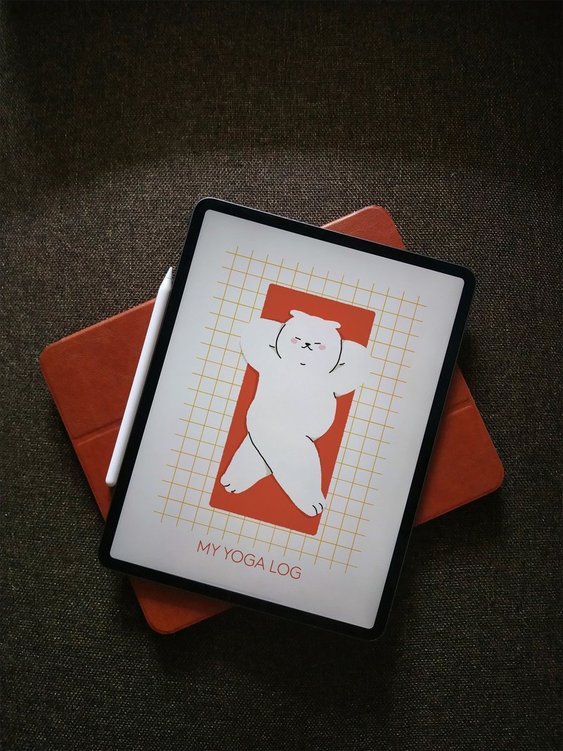 Yoga Journal (GoodNotes paper template PDF & PNG Sticker Bundle) / Twist Stretch - 其他數位商品 - 其他材質 