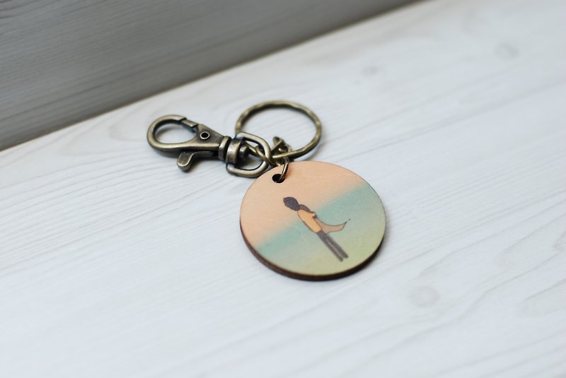 Key ring - in the same sky - Keychains - Wood Brown