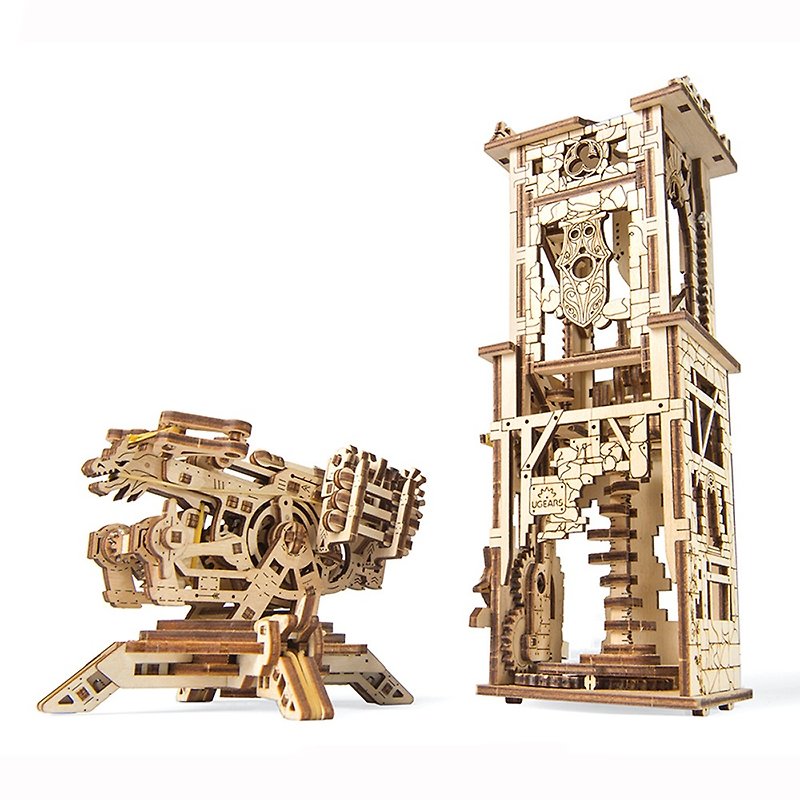 /Ugears/ Ukrainian wooden model Archballista Tower - Gadgets - Wood 