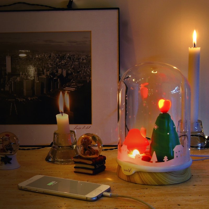 まあコンテキストVacii喜びの妖精ライト/ナイトライト/ベッドサイドランプ/充電クレードル（vaciiボーナスリールハウジングシリーズ1） - 照明・ランプ - ガラス グリーン