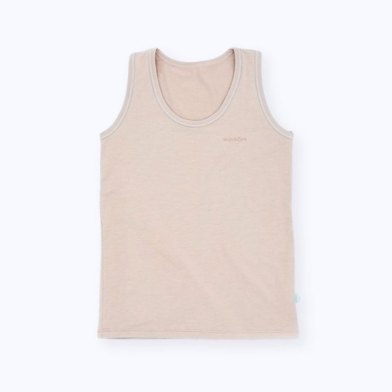 minihope舒適彈性背心-淺咖 - 男/女童裝 - 其他材質 咖啡色