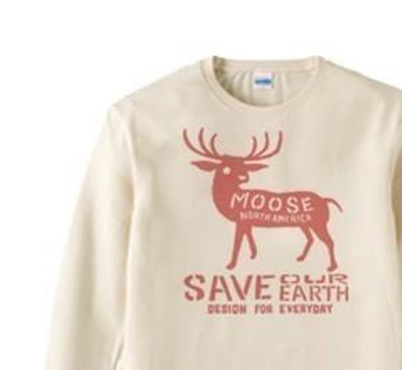 moose long-sleeved T-shirt [order product] - Unisex Hoodies & T-Shirts - Cotton & Hemp Khaki
