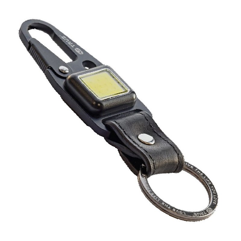 【True Utility】英國多功能充電型LED鈕扣燈鑰匙圈CLIPLITE - 鑰匙圈/鎖匙扣 - 不鏽鋼 銀色