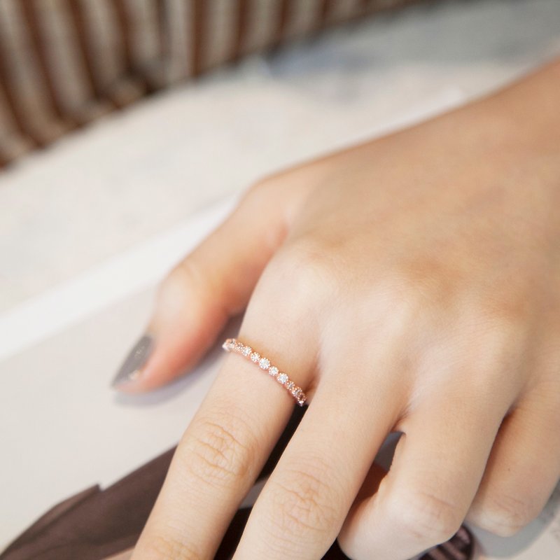 Sweet and delicate sterling silver ring_classic white | light jewelry | temperament. elegant. meticulous. Rose Gold - แหวนทั่วไป - เงินแท้ 
