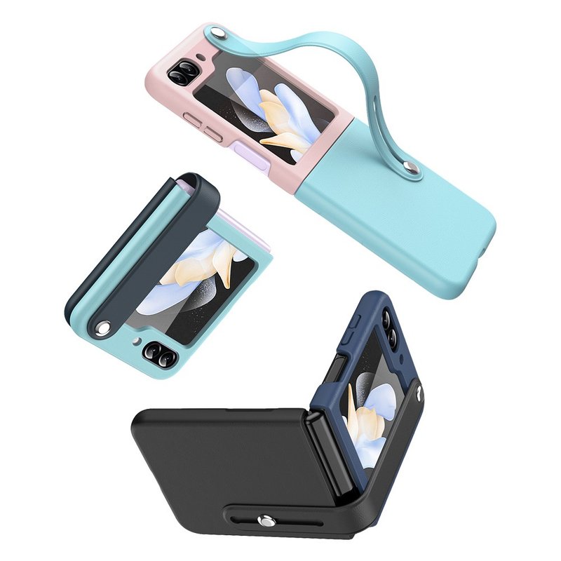 CASE SHOP SAMSUNG Z Flip 6 撞色皮質保護殼 - 手機殼/手機套 - 人造皮革 多色