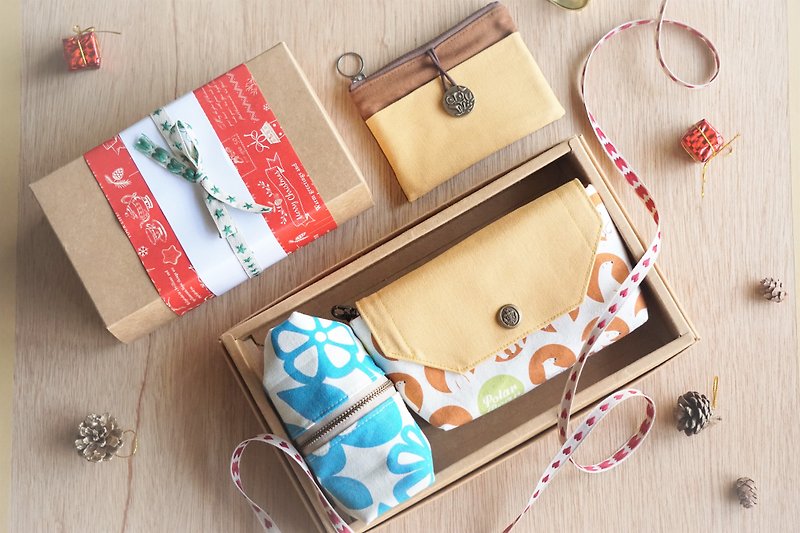 Off-season Sale – 3 products - wallet bag purse gf gift - Wallets - Cotton & Hemp Multicolor