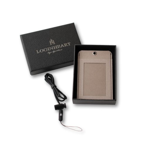 LOGINHEART 免取卡正面感應證件套 木質灰 正面直接感應 其他夾層票卡不幹擾