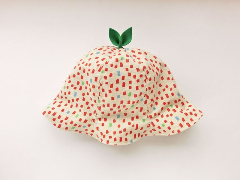 SALE! Grow Up! Leaf Hat for Baby & Toddler　/ TenTen  RED - ผ้ากันเปื้อน - ผ้าฝ้าย/ผ้าลินิน หลากหลายสี