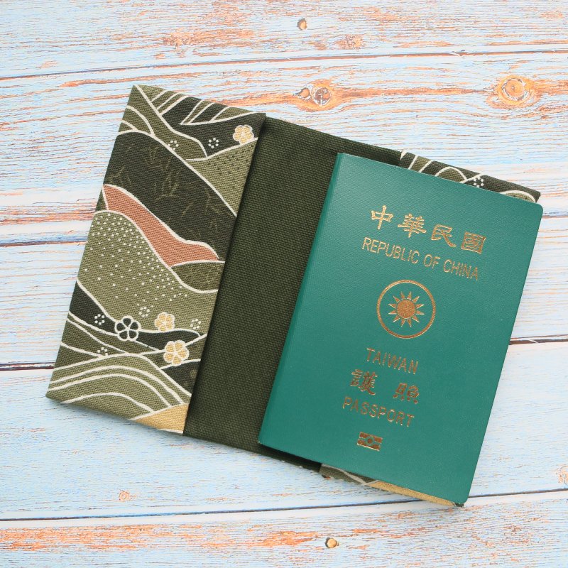 [Passport book clothing] Hand-made passport cover passport holder passport cover passport bag pure hand-made cloth for passport - ที่เก็บพาสปอร์ต - ผ้าฝ้าย/ผ้าลินิน สีน้ำเงิน