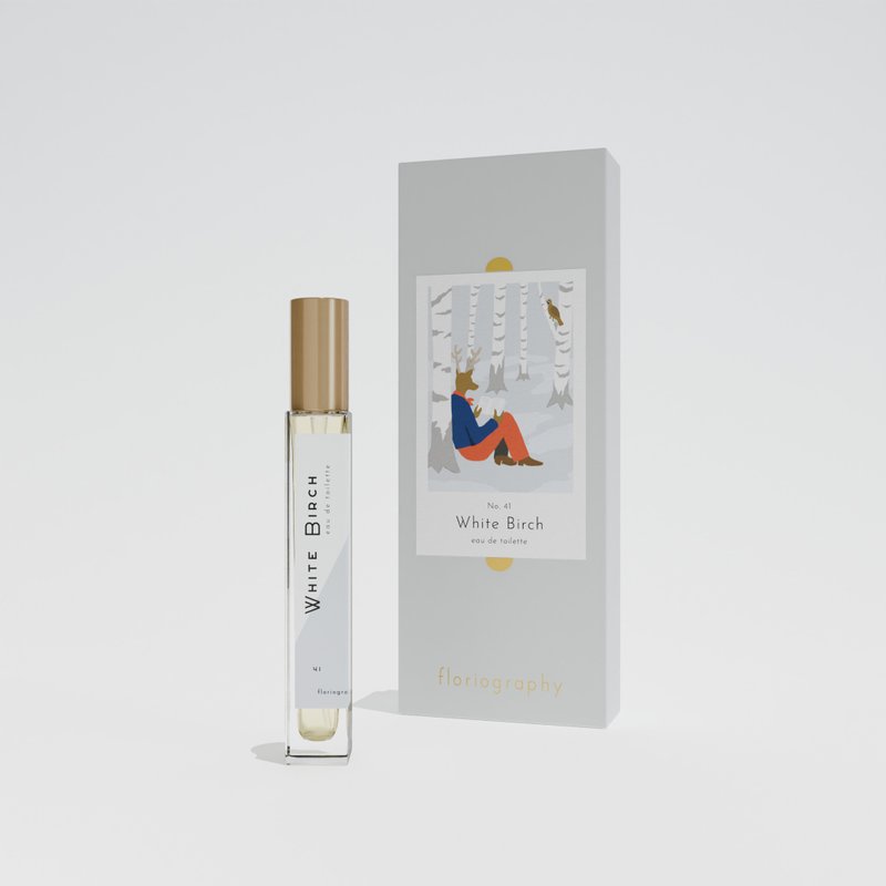 【No.41 白樺並木】香水|シダーウッド|クリアエア|ドライウッド|サンダルウッド|ヒメマツ - 香水 - その他の素材 ホワイト