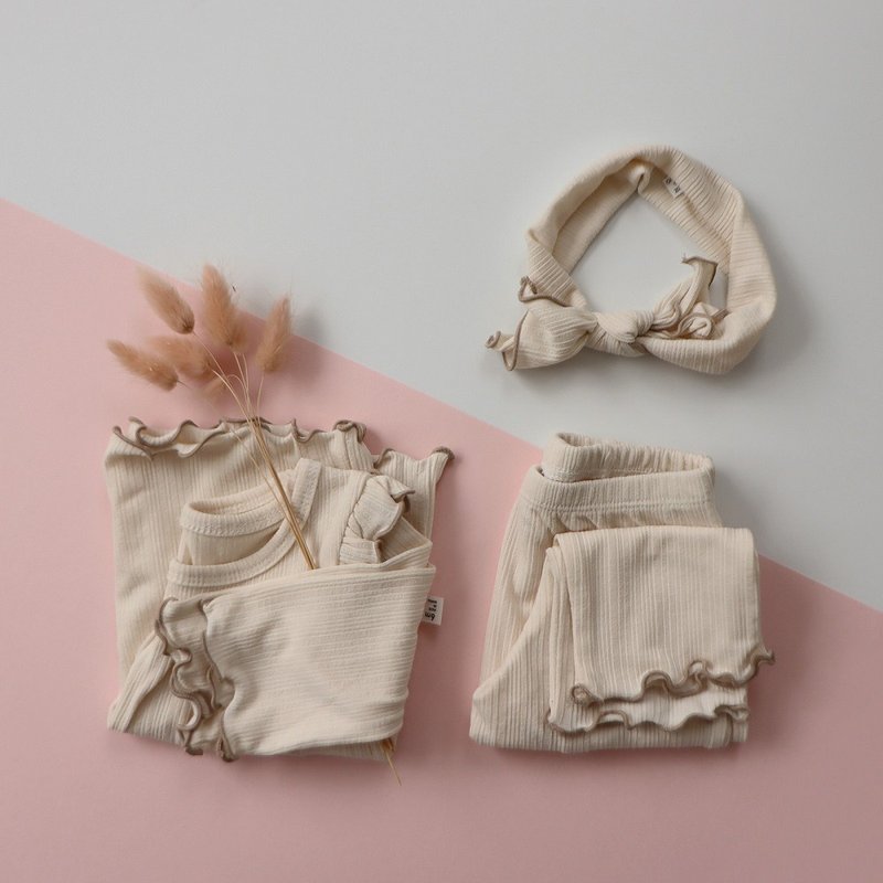 韓國輕盈縐紗9分袖嬰兒套裝 •Crepe Baby Set• - 男/女童裝 - 其他材質 