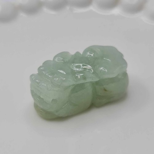 緣圓翡翠 果綠極潤招財貔貅吊墜 | 天然緬甸玉A貨翡翠