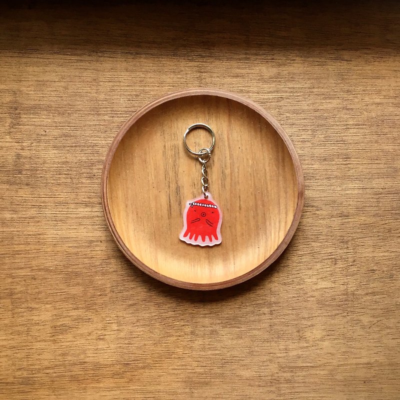 小章魚 鑰匙圈 - デブ動物 - 鑰匙圈/鑰匙包 - 塑膠 紅色