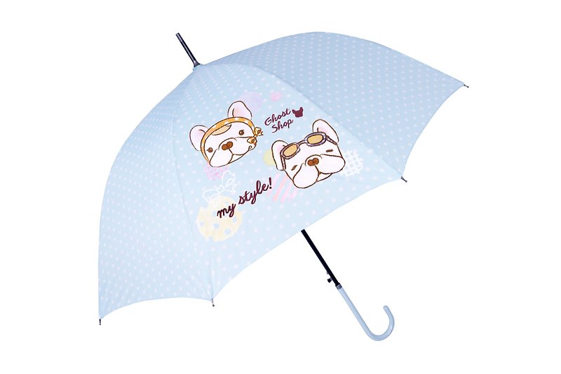 Dot and Dot Automatic Straight Umbrella (This product does not provide supermarkets and international shipping) - ร่ม - วัสดุกันนำ้ สีน้ำเงิน