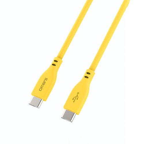 傑鼎奧拉 omars 炫彩快速傳輸充電線PD60W Type-C to Type-C-1M:豔陽黃