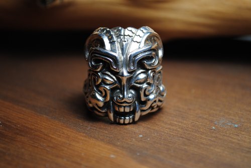 Alarein Silver Smith Bronze Souls/手工銀飾/戒指/青銅甲饕餮戒指