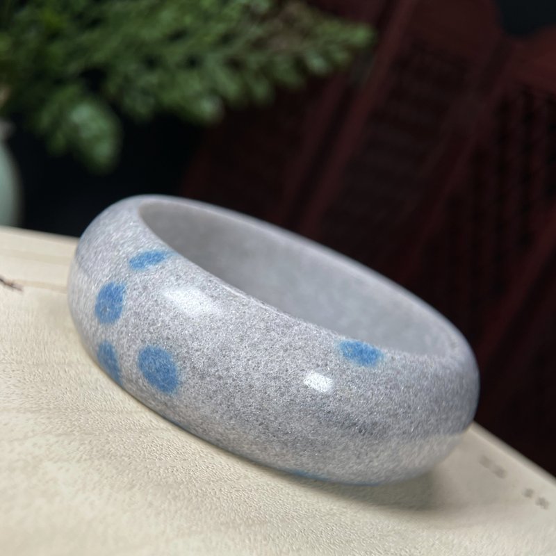 稀有K2水晶手鐲58MM 高瓷高振動星光水晶手環 釋放壓力 愉悅心情 - 手鍊/手環 - 水晶 藍色