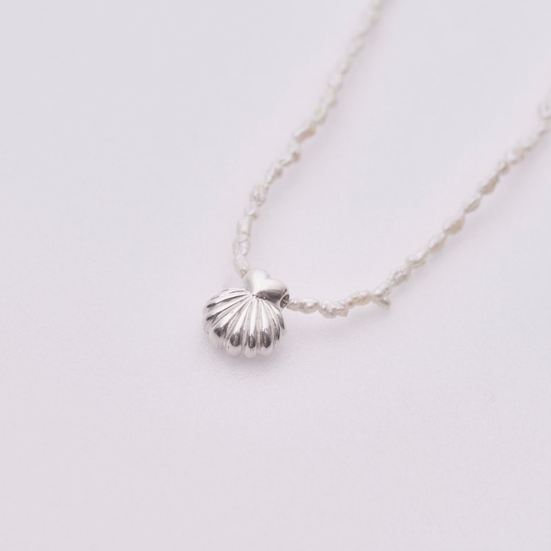 marineheart necklace with pearls - สร้อยคอ - เงินแท้ 