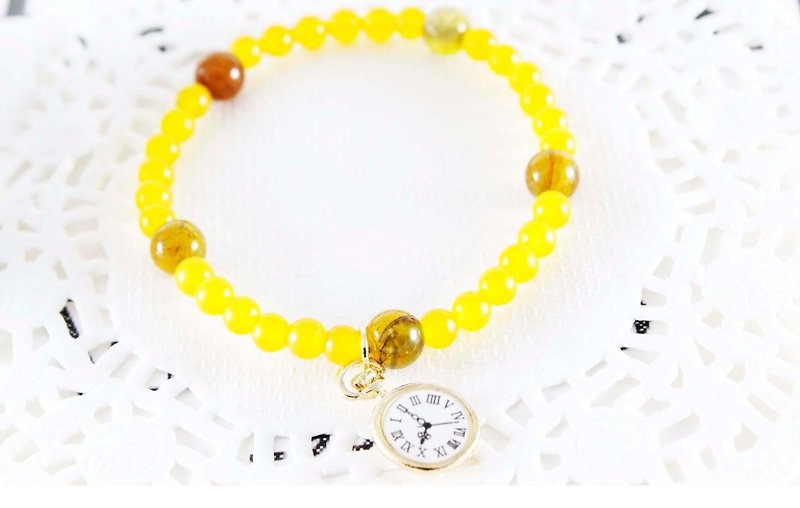 Fortune Yellow Chalcedony Bracelet - Bracelets - Gemstone Yellow