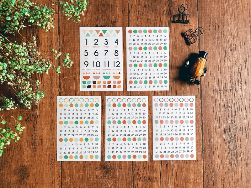 Dimengqi Pressure Patch Set | Date v.2 Contains a set of five sheets/handbook special - Stickers - Paper Multicolor