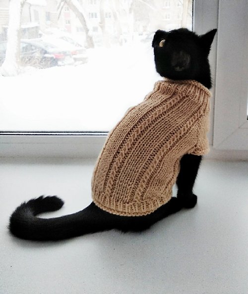 StylishCatDesign Knitted clothing for cat sphynx Sweater for cat Jumper for sphynx Jumper for cat