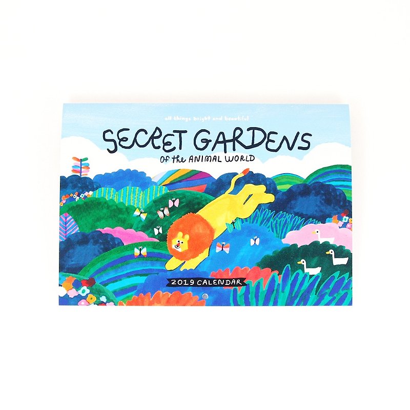 2019 Wall Calendar - Secret gardens of the animal world - ปฏิทิน - กระดาษ หลากหลายสี