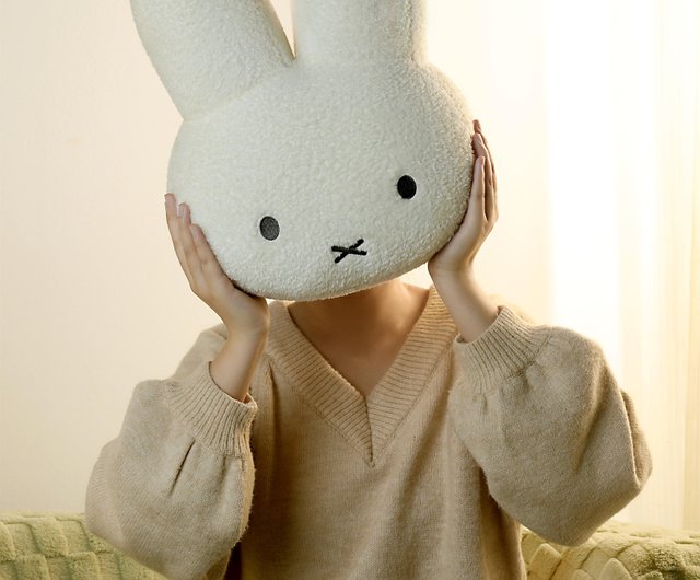VIPO X ミッフィー大きな頭クッション 40cm (ホワイト