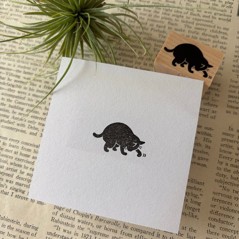 エア砂かき黒猫はんこ - 印章/印台 - 橡膠 