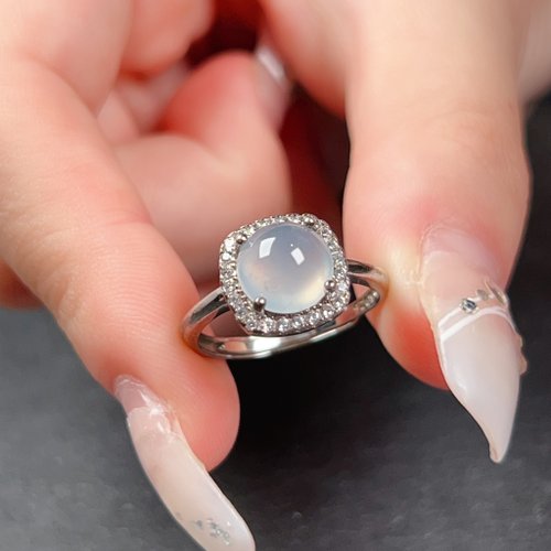 瓔珞珠寶盒 E.L.Jewelry Box 冰種翡翠蛋面戒指 925純銀 | 送禮