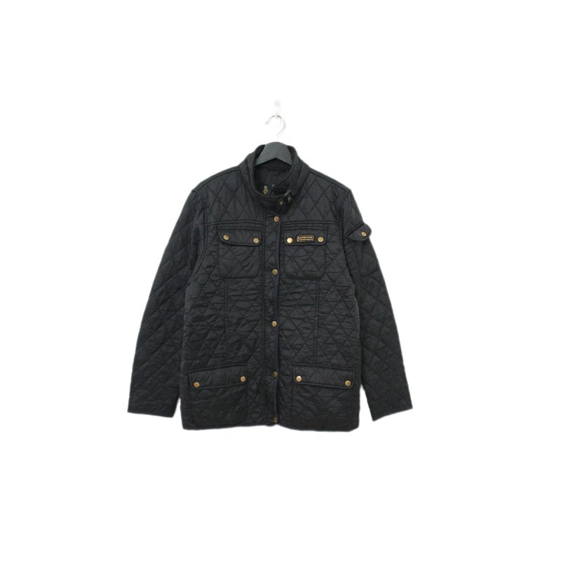 Back to Green-品牌外套 Barbour黑格紋 金釦j-06/vintage jacket - 男夾克/外套 - 棉．麻 