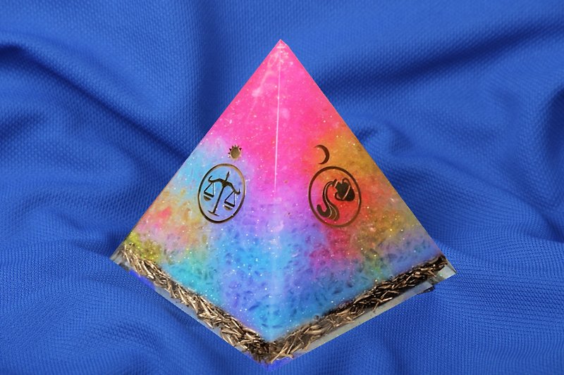 Magic Star Gang Astrology Chart Orgon Pyramid Orgonite Orgonite Aether Energy Birthday Gift - Items for Display - Crystal Multicolor