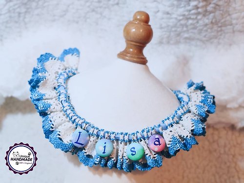 Unique Handmade HK 綿質蕾絲糖果名字吊飾頸飾 頸項 collar