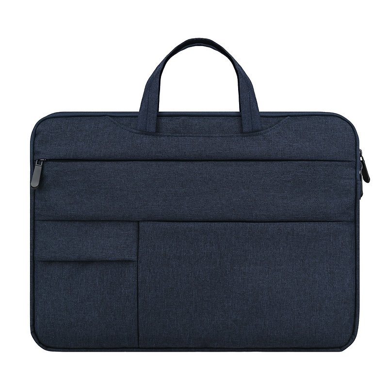 Handbag business bag briefcase laptop bag 13-15.6 16 inch laptop bag navy blue - Laptop Bags - Other Materials 