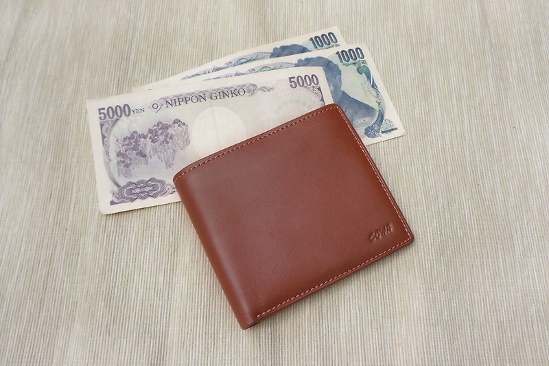 Pockii short clip - Wallets - Genuine Leather Brown