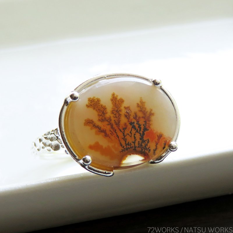 デンドリティック アゲートリング / Dendritic Agate Ring m5 - リング - 宝石 ブラウン