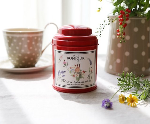 フランスの赤いリラックスハーブティー ショップ Bonbonmisha お茶 Pinkoi