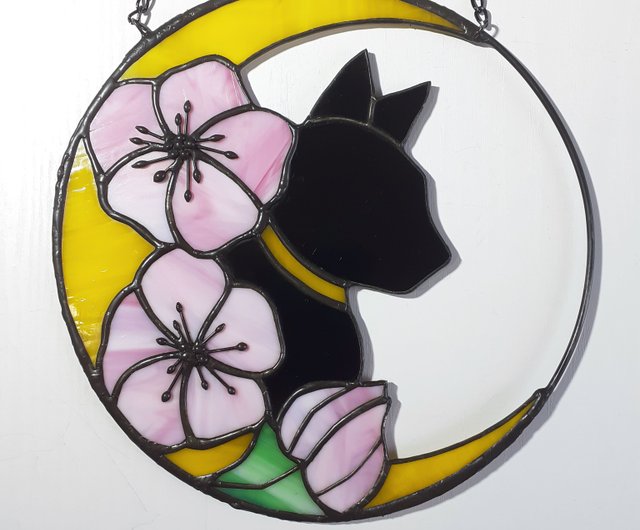 Stained Glass Suncatcher Nice White Cat Tiffany Glass Home Decor -   Ireland