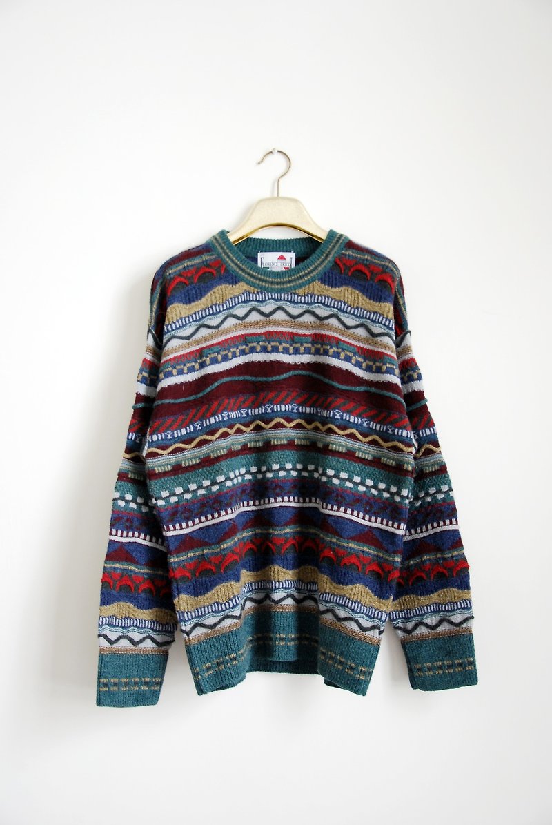 ヴィンテージステレオ色のセーターの波 - ニット・セーター - その他の素材 