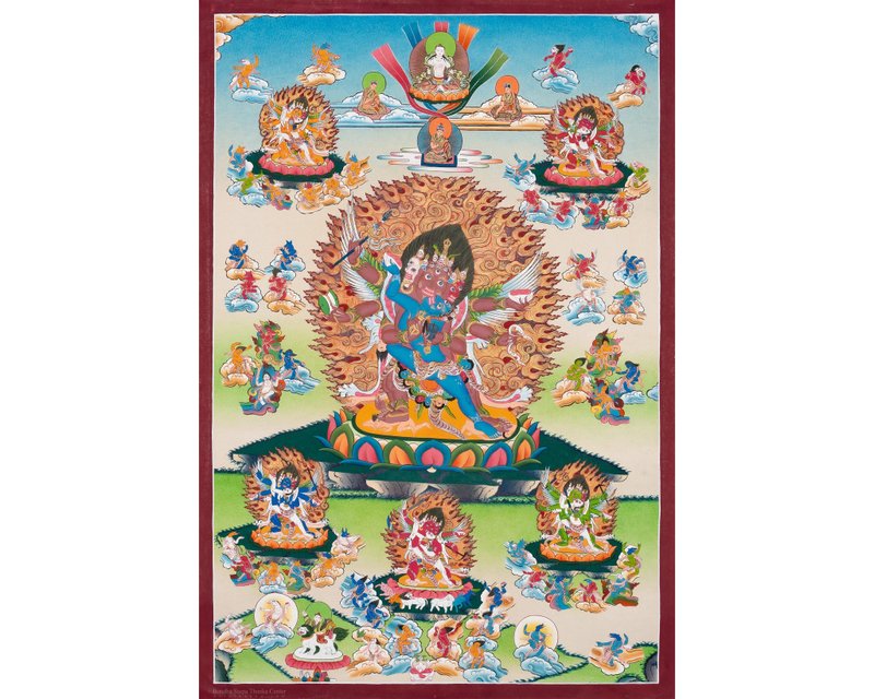 精美的西索瓦唐卡画 提升您的心灵空间 - 壁貼/牆壁裝飾 - 其他材質 多色