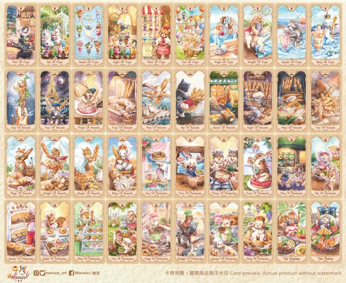 小動物と美食のタロットカード 78枚＋2枚　Maruco Art 500x0.jpg