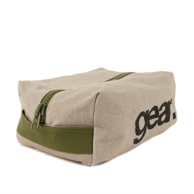 Canada Fluf Organic Cotton [straight travel sports bag]--gear - กระเป๋าถือ - ผ้าฝ้าย/ผ้าลินิน สีเขียว