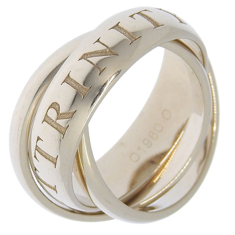 【日本直送】カルティエ CARTIER トリニティ 11号 リング・指輪 1998年クリスマス限定  K18WG 約10.6g レディース【中古】 - 戒指 - 貴金屬 銀色
