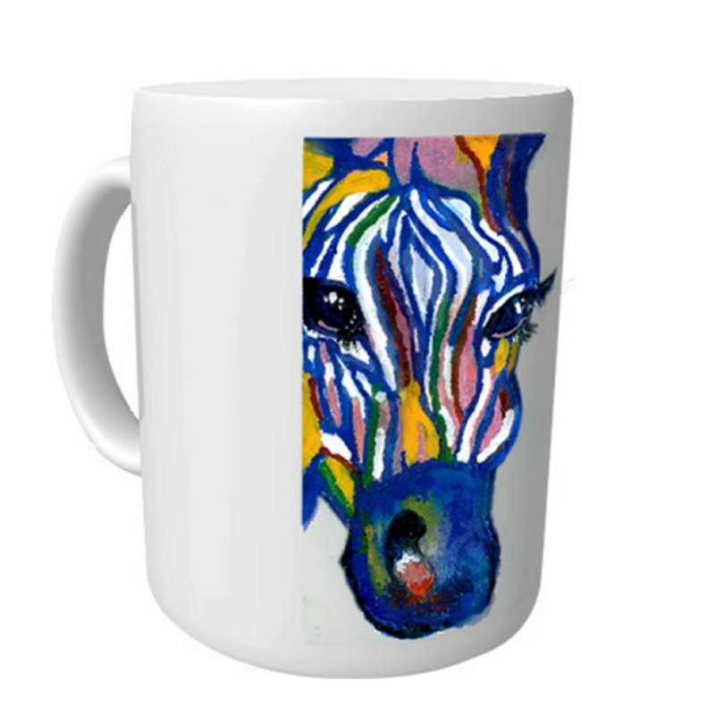 Hand-painted creative rainbow class horse mug - Other Furniture - Other Materials White