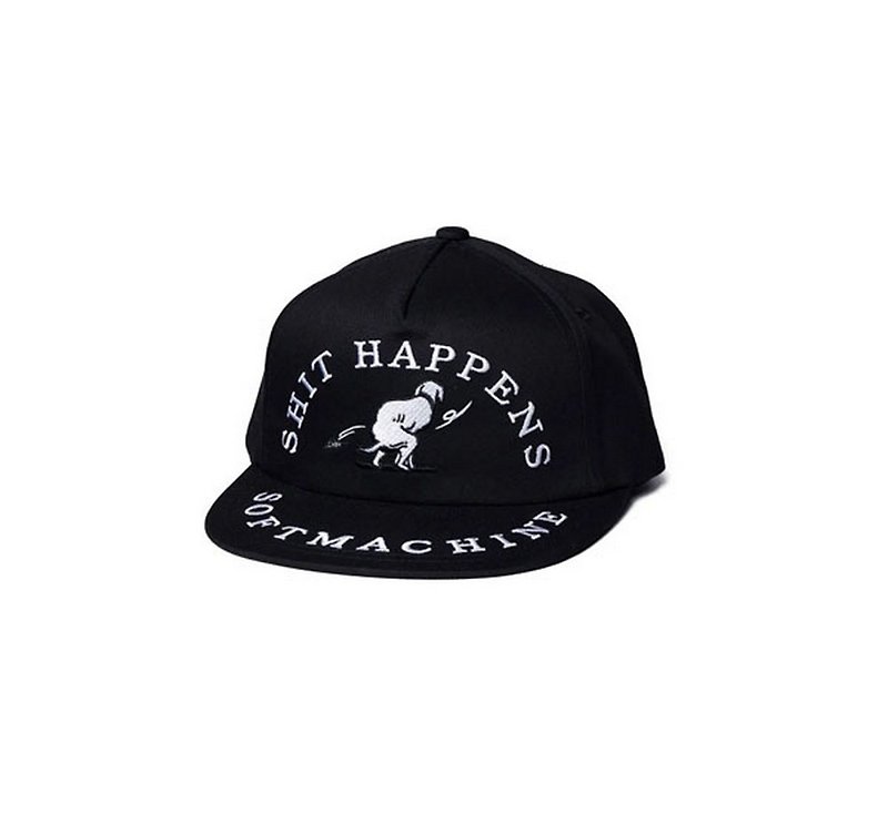 Softmachine Shit Happens Cap Shit Happens Embroidered Ball Cap (Two Colors) - หมวก - วัสดุอื่นๆ สีเขียว