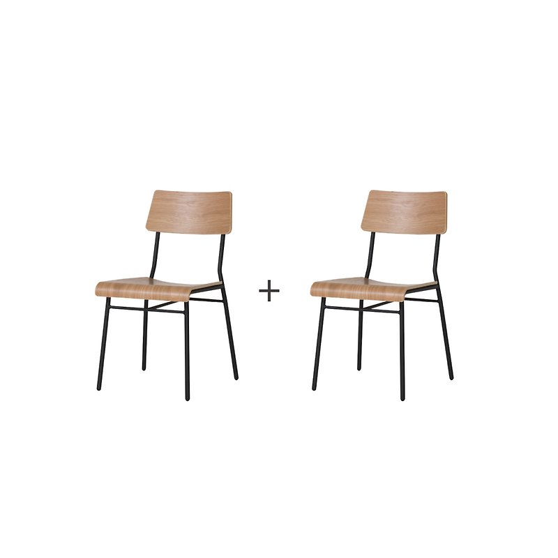 Two-piece dining chair (light) - เก้าอี้โซฟา - วัสดุอื่นๆ สีกากี