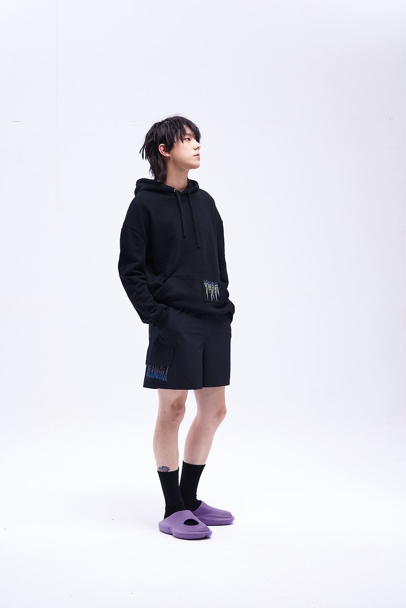 Water repellent lightweight functional flap pocket shorts - Men's Shorts - Polyester Black