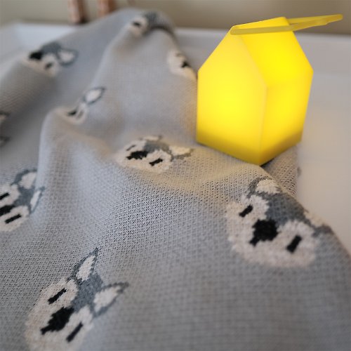 Sliving 純棉提花針織蓋毯 卡通嬰兒毯沙發毯