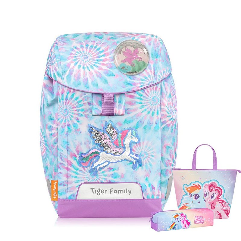 eGG Magnetic Clasp Ultra-Lightweight Spinal Support Backpack Pro S - Strolling Pegasus | Suitable for Lower Primary Grades - Backpacks - Waterproof Material Blue