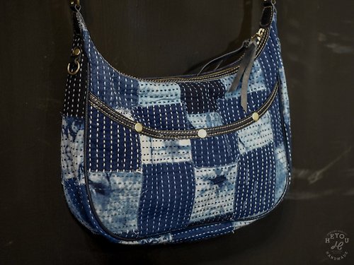 HEYOU Art&Craft Department Easy Hobo Bag 隨身包 Boro Patch Indigo 襤褸拼布 藍染款