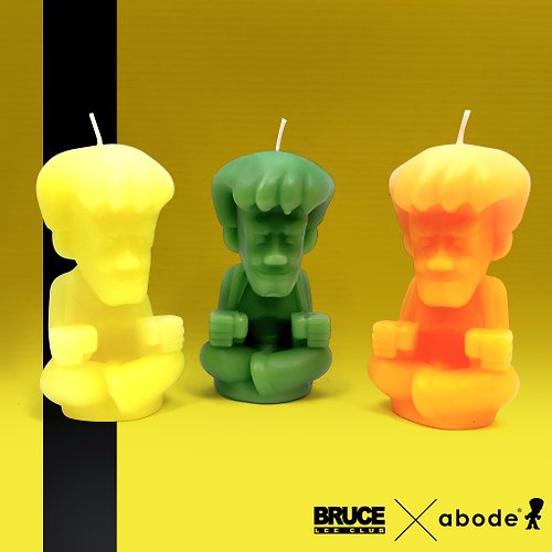 abode 套3人偶香味蜡燭---Bruce Lee Club X abode 系列